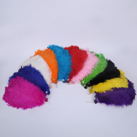 Plumes d'autruche naturelles en vrac teintées de 25 à 30cm personnalisables pour la décoration de mariage et les éventails muraux en plumes