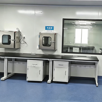 Mesa de Laboratorio de Acero Simple de Alta Calidad con Base Móvil, Estación de Trabajo Modular para Laboratorio con Superficie de Resina Fenólica