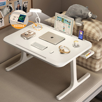 Bureau d'ordinateur portable multifonction pliable, réglable et extensible, mini table portable en bois et aluminium pour dortoir/bureau, économique