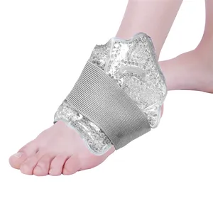 Pacote de resfriamento reutilizável para protetor de suporte quente e frio de tornozelo envoltório de compressão ajustável para alívio da dor no tornozelo