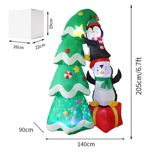 Factory Stock 233.33cm Christmas Tree Inflatable Cross-Border New with Rotating Lights for Party Courtyard Lawn Decorations - Product Image 5