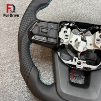 Volant en cuir GR Sport avec surpiqûres bleu cyan en stock pour Toyota GR86, Hilux, Camry, LC300, LC79, Fortuner, 4Runner, Tacoma
