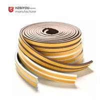 Sello Flexible en Forma de D para Marco de Puerta, Tira de Goma Adhesiva de Doble Capa para Bloquear el Sonido y el Polvo