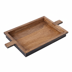 Eco-Friendly Wooden Serving Tray Modern Luxury <b>Kitchen</b> Rectangular <b>Decorative</b> <b>Item</b> Wood Tray - Product Image 1