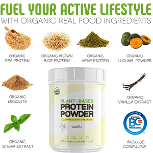 Nutrición en polvo de proteína de vainilla saludable a base de plantas OEM 100% para adultos-Venta al por mayor ODM Etiqueta privada Venta caliente - Product Image 4