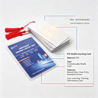 Carte d'apprentissage et de formation en braille pliable en PVC avec points en relief et impression claire pour les aveugles/malvoyants - Xiao Yao