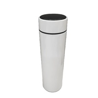 Gobelet à vide 500ml en acier inoxydable à double paroi bouteille d'eau isolée bouteille d'eau vierge à sublimation avec affichage de la température