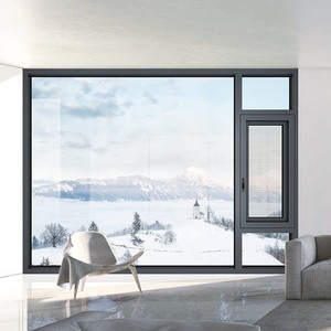 Ventanas Abatibles de Aluminio con Aislamiento Acústico, Diseño Simple, Apertura Vertical, Persianas Plegables, Cortinas para Baño, <span class=keywords><strong>Triple</strong></span> - Product Image 4