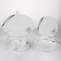 Ensemble de vaisselle en verre opale rond, bols à riz, assiettes, résistant à la chaleur, compatible avec le four à micro-ondes, verre opale trempé