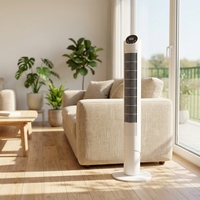 Ventilateur sur pied Manggis à trois vitesses oscillant avec télécommande, faible bruit, refroidissement de l'air, boîte cadeau, commande numérique