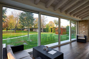 As2047 porte <span class=keywords><strong>coulissante</strong></span> australienne double vitrage cavité verre coulissant empilable portes extérieures empilables balcon aluminium portes coulissantes - Product Image 5