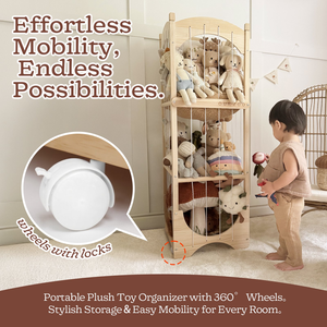 Scaffale ad Arco in Legno per Giocattoli, Organizzatore per Peluche, <span class=keywords><strong>Grande</strong></span> Contenitore per Camerette di Bambini e Neonati - Product Image 6