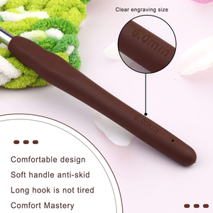 14cm 0.5-2.5mm Superfine ABS Coffee Handle <b>Crochet</b> <b>Hook</b> for DIY Lace Wool Yarn Shoes and Hats Sewing Tools - Product Image 3