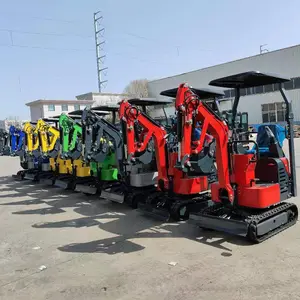 Vendite calde kubota motore escavatore mini 1.5 ton 1.8 2 ton piccola ruota escavatore idraulico multifunzione escavatore macchina