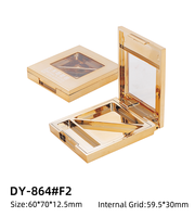 Funda de paleta de maquillaje transparente recién lanzada, funda de plástico para sombra de ojos compacta con cierre