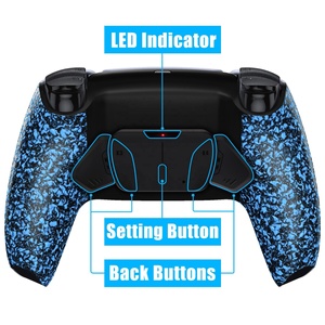 Kit de Reasignación RISE4 V3 Azul Texturizado para Control de PS5 BDM050, Placa de Actualización y Carcasa Trasera Rediseñada y 4 Botones Traseros - Product Image 3