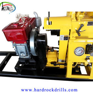 단단한 암석 및 연약한 토양을위한 소형 유압 물 우물 드릴링 장비 25 hp 디젤 엔진 동력 - Product Image 6