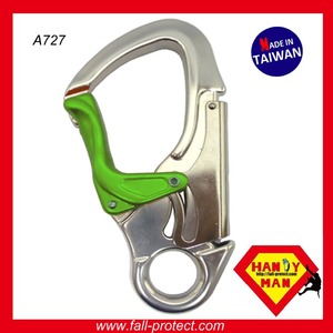 Crochet de sécurité industriel en alliage d'aluminium anodisé à double action HM, certifié CE, résistance à la rupture de 30 kN, usage général lourd - Product Image 6