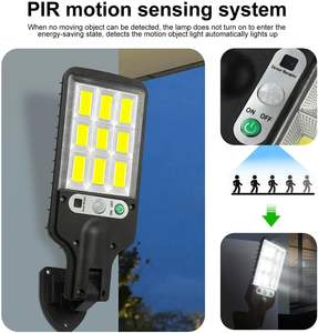 Lampe murale solaire LED extérieure en gros avec détecteur de mouvement pour jardin, patio, porte de garage, étanche, sécurité, éclairage de rue - Product Image 3