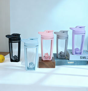 新しいデザインBPAフリーシェイクドリンクウォーターボトル透明プラスチックウォーターボトル - Product Image 4