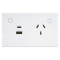 SAA approuvé Smart Double PowerPoint avec USB A/C charge rapide AU Standard Tuya WiFi Smart Wall Socket Outlet Switch