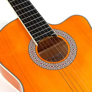 卸売OEM 6弦ホット販売ナイロンギターメーカー39インチクラシック高品質ギター