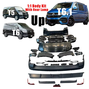 TRANSPOTTER <span class=keywords><strong>T5</strong></span> <span class=keywords><strong>T6</strong></span> Upgrade <span class=keywords><strong>T6</strong></span>.1 FACELIST BODY KIT modifica con paraurti anteriore posteriore faro faro posteriore griglia auto motore cofano - Product Image 1
