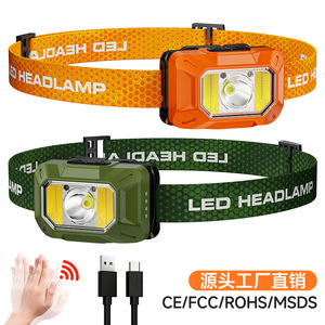 ไฟฉายคาดศีรษะ LED แบบชาร์จได้ แบตเตอรี่ 1200mAh ความสว่างสูง สำหรับกิจกรรมกลางแจ้ง ตั้งแคมป์ เดินป่า - Product Image 2