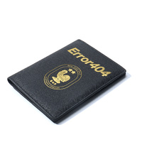 Couverture de passeport porte-passeport en cuir PU avec protection d'embouts en métal pour les détenteurs de billets d'avion de voyage peuvent Logo personnalisé