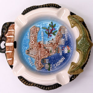 Groothandel Kroatische Souvenir Keramische Ronde Asbak - Product Image 1