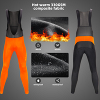 Darevie – Cuissard de cyclisme thermique coupe-vent en polaire pour homme – Idéal pour l'hiver