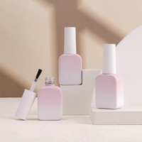 Bouteille de vernis à ongles vide semi permanente avec brosse carrée de bouteille de vernis à ongles Créez votre propre bouteille de marque de vernis à ongles en gel