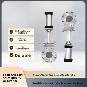 Válvula de cuchilla unidireccional de acero inoxidable 304 PZ673H-16C/P para lodos con placa de control - Product Image 2