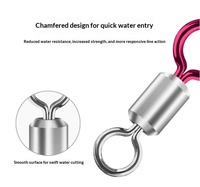 Konektor Putar Ganda Dua Warna Bahan Stainless Steel Ukuran Besar Kecil Bentuk Angka Delapan Pengait Putar Aksesoris Pancing Grosir