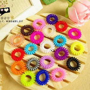 Accesorios para el cabello más vendidos: ligas para el cabello tipo cable telefónico, ligas para el cabello tipo banda telefónica, ligas para el cabello básicas, accesorios coreanos al por mayor. - Product Image 3