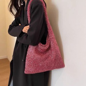Sac hobo en tricot brillant, grand sac fourre-tout en crochet, sac à main doux pour femmes, idéal pour la plage, le shopping, l'usage quotidien, sac tendance pour l'été - Product Image 3
