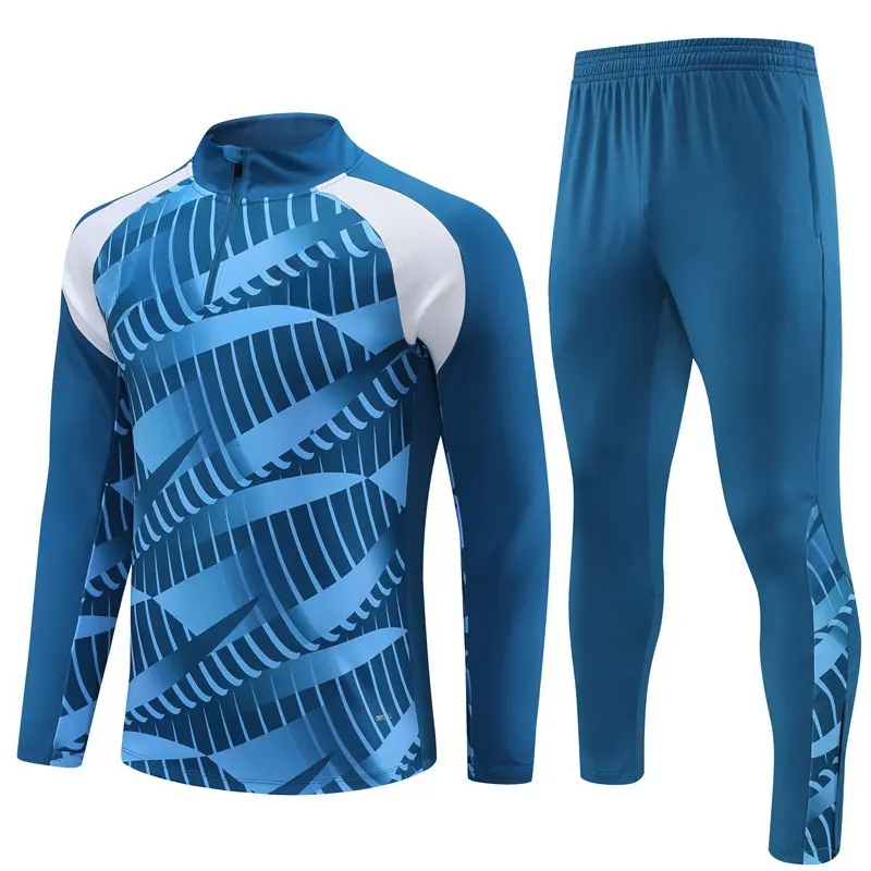 Futbol kulübü ceket 2 parça Set ceket Polyester Hoodie spor giyim uzun kollu futbol eşofman şehir forması seti