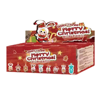 Набор плюшевых игрушек-сюрпризов Baby Three Merry Christmas Series - Оригинальный запечатанный набор из 8 коробок, милые украшения для елки BB3, рождественский подарок