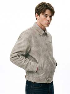 Chaqueta de Motociclista de <span class=keywords><strong>PU</strong></span> Retro Casual para Hombre, de Alta Gama y Diseño Personalizado, Chaqueta Corta de Cuero <span class=keywords><strong>PU</strong></span> de Moda Urbana - Product Image 2