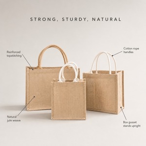 Bolsa de Compras de Lino Personalizada, Hecha a Mano, para Regalos de Boda, Recuerdos para Invitados, Regalos para Damas de Honor - Product Image 2