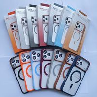 Coque de protection magnétique givrée anti-traces de doigts et anti-chute avec grande fenêtre pour iPhone 18 Pro Max, compatible iPhone 17, 16, 15, 14, 13