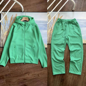 Setelan Olahraga <span class=keywords><strong>Unisex</strong></span> Katun Tech Fleece 25 Logo Kustom Baru Atasan Berkerudung Musim Semi Fashion Bermerek Kasual dengan Ritsleting - Product Image 3