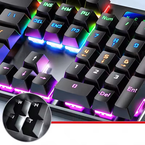 Metal Mechanical <b>Keyboard</b> 87 Keys 104 Keys Illuminated Cyan Axis <b>Computer</b> Accessories Wired <b>Gaming</b> <b>Keyboard</b> - Product Image 2