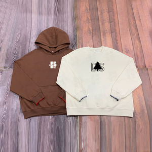 Sudadera con Capucha de Gran Tamaño para Mujer, Estilo Urbano, de Alta Calidad, Hombros Caídos, Algodón, Personalizable, Lisa - Product Image 4