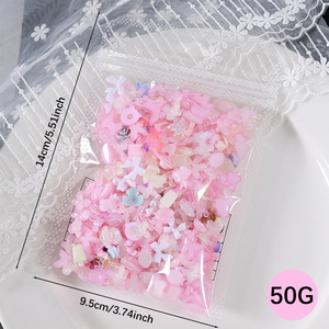 Oferta Especial: Adornos de Resina Aurora para <span class=keywords><strong>Uñas</strong></span> de 50g, Mezcla <span class=keywords><strong>3D</strong></span> de Lazos, Ositos, Mariposas y <span class=keywords><strong>Flores</strong></span>, Decoración de <span class=keywords><strong>Uñas</strong></span> en Rosa, Verde y Morado, Logotipo Personalizado, Venta al Por Mayor - Product Image 4