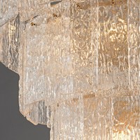 Lustre de luxe en verre et cuivre sur mesure pour salon, salle à manger, chambre principale, suspension en verre
