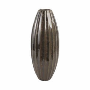 Vase en céramique côtelée, forme courbée, finition mate, vase à fleurs moderne pour la décoration du salon, chambre à coucher - Product Image 4