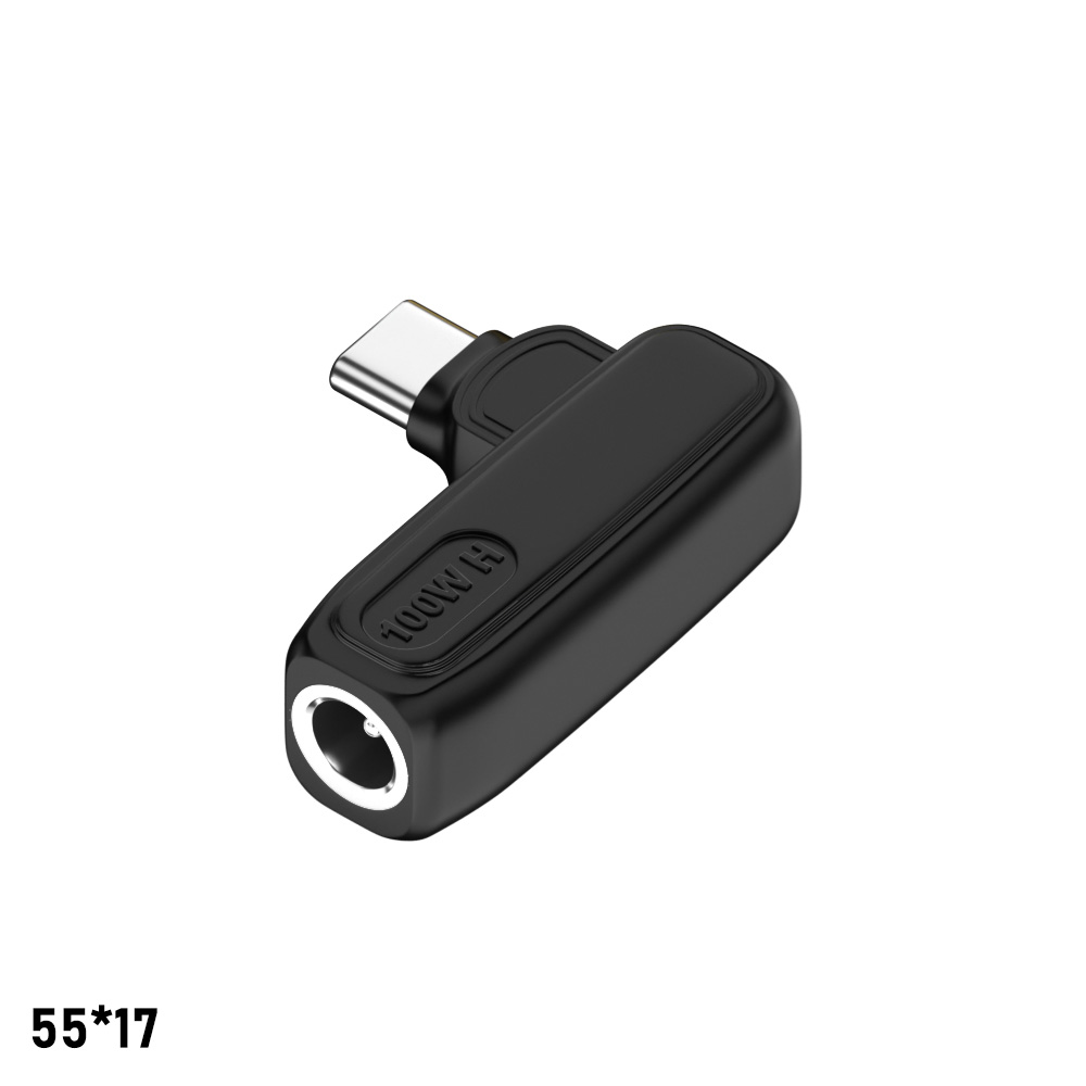5,5*1,7 mm vers USB C noir