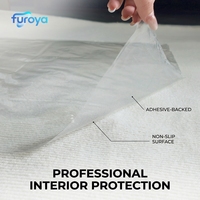 Film plastique de protection pour entrepreneur en rénovation, avec adhésif, protection de surface en PE, qualité industrielle, transparent