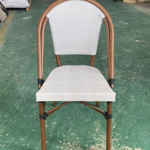 Mobilier d'extérieur de patio de jardin empilé chaise de salle à manger de restaurant en rotin osier français chaise de bistro de jardin en bambou de <span class=keywords><strong>Paris</strong></span> - Product Image 5